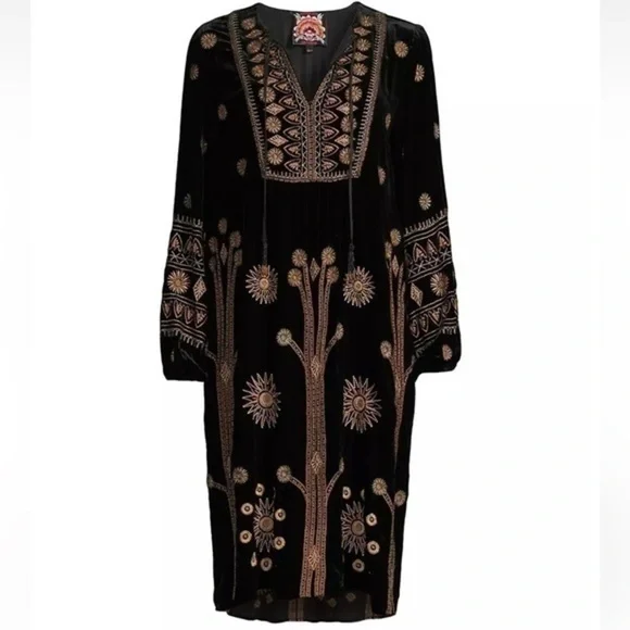 Johnny Was Heidi Silk-Blend Dress